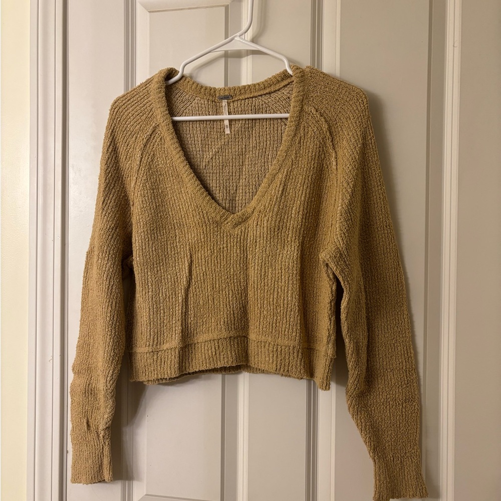 Free People Cozy Tan Sweater